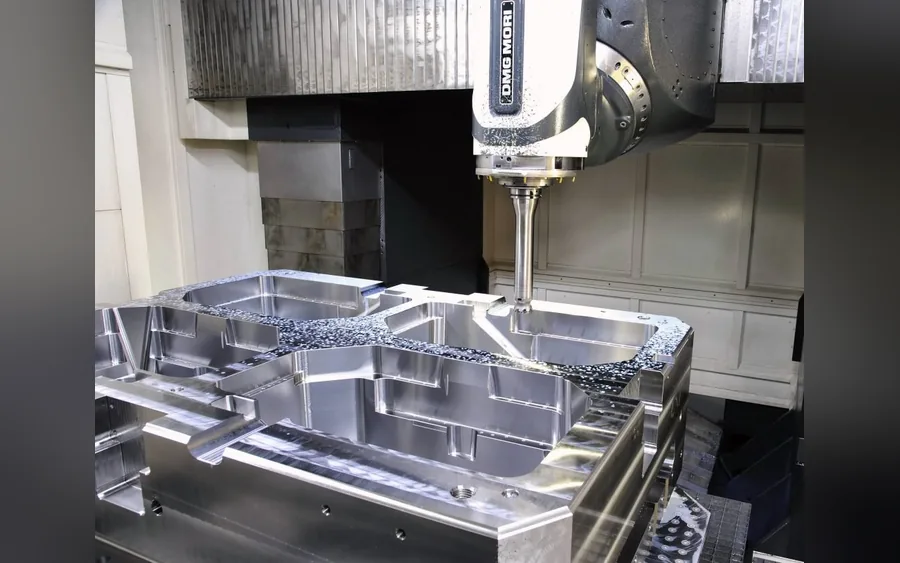 A multi-cavity mould being machined on a five-axis centre in Amman