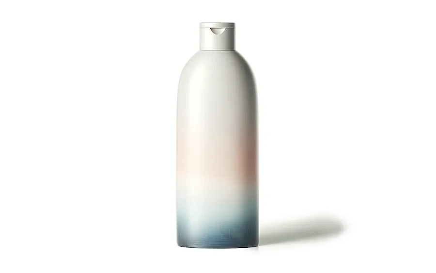 A finished cosmetic bottle produced end to end through the platform